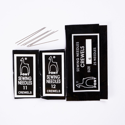 进口米珠针 手缝刺绣短针PONY黑钉珠缝钻手工DIY拍整包约25支绣花