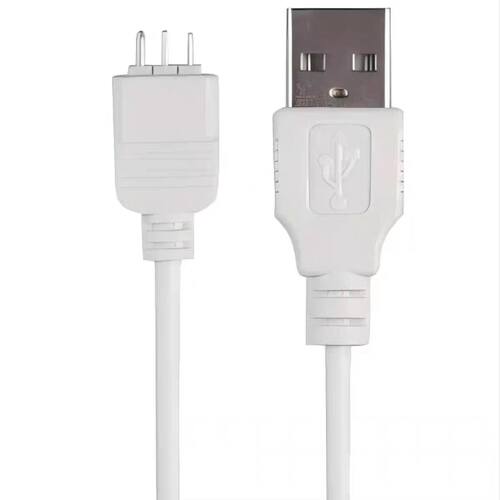 5V/1A透明塑料发光扣USB充电线