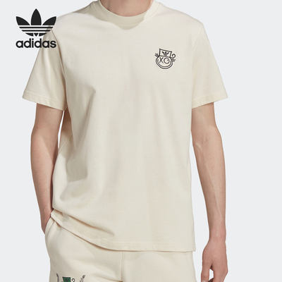 Adidas/阿迪达斯正品三叶草男运动休闲舒适透气印花短袖T恤HL9240