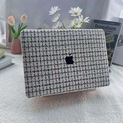 macbookair电脑壳手工裁缝布料款小香风macbookpro笔记本电脑壳