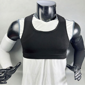 备中厚高弹运动爆汗束胸 唤醒装 kvf男士 跑步运动对抗训练背心短款