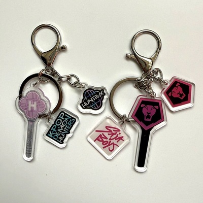 Demon Hunters 应援灯自制周边钥匙扣 Huntrix挂件 SAJA BOYS饰品