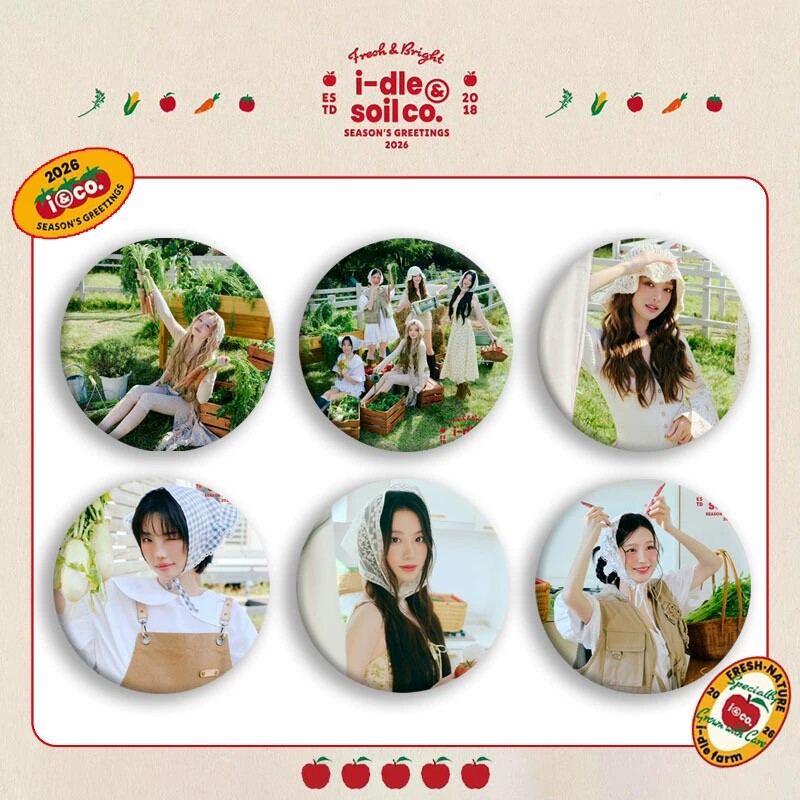 I-DLE 2026年台历徽章吧唧胸章季节问候宋雨琦米妮叶舒华自制周边
