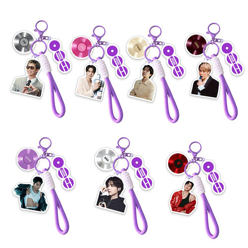 防蛋少年团金泰亨ARIRANG亚克力钥匙扣周边挂件黑胶唱片田柾国