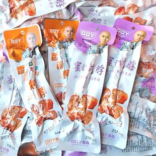 口口丫烤脖50g香辣味蜜汁烤长脖麻辣小吃非鸭脖鸡肉零食批发一箱