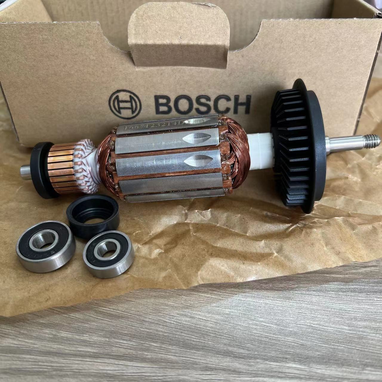 博世角磨机GWS8-100CE/125CE转子马达电机原装配件零件1604010667