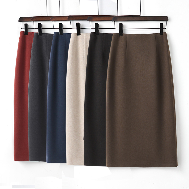 中长裙A字型简约美拉德