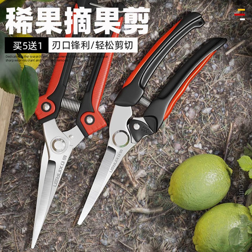 园艺剪刀果树疏果采摘果葡萄省力剪刀子稀果剪直头翘头花剪修枝剪 - 封面