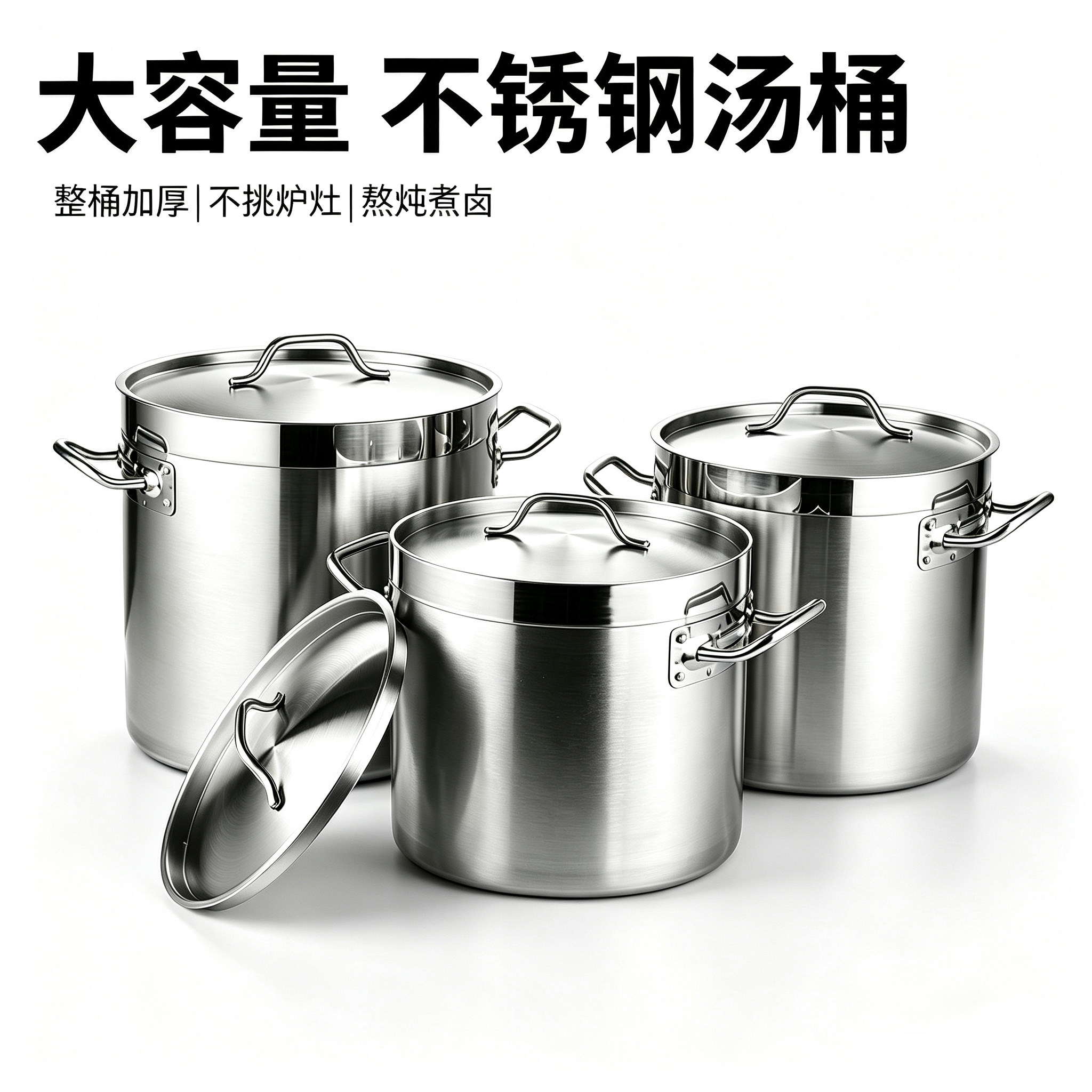 不锈钢复合底大容量卤水汤桶