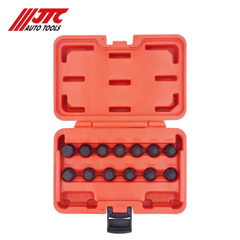 台湾 JTC 汽修专用工具油底壳螺丝套筒组 13 件 套1117
