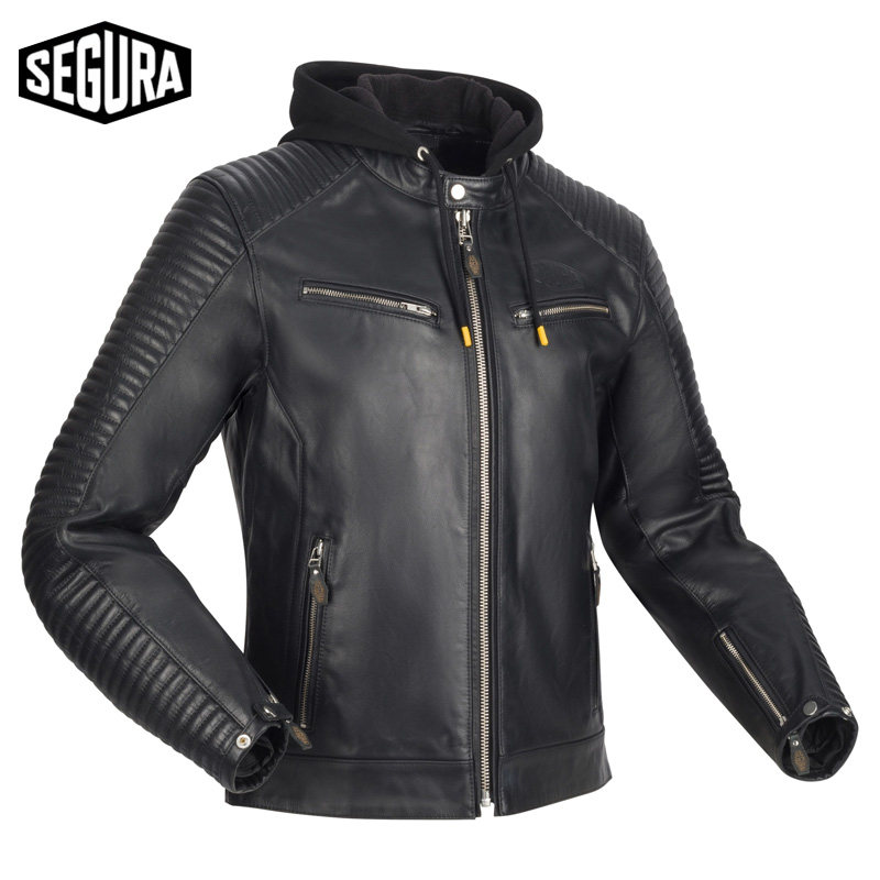 法国Segura Dorian 2真皮皮衣男户外骑行服牛皮夹克