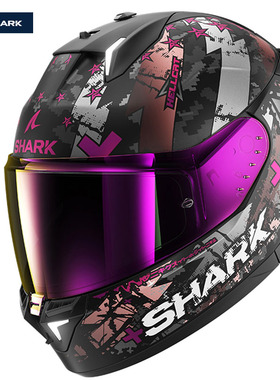 法国Shark Skwal i3 户外出游骑行头盔防雾通风舒适摩旅户外LED男