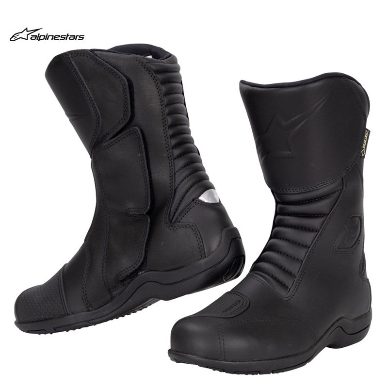 a星alpinestars web gore-tex气候膜骑行摩托车靴防水透气真牛皮