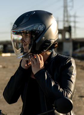 韩国HJC RPHA 31半盔户外骑行头盔3/4盔安全帽双镜片四季防摔男女