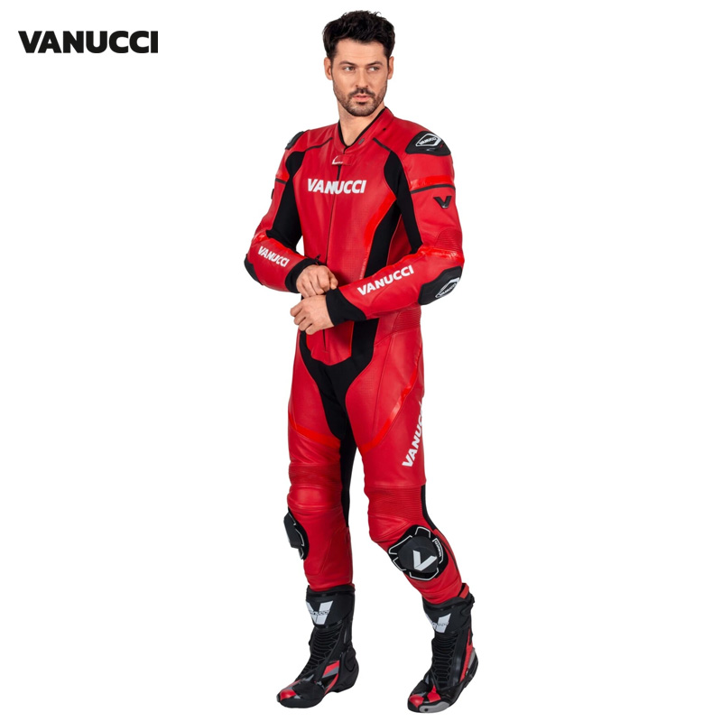 德国Vanucci VSM-4男士连体皮衣户外赛车服一体式骑行服