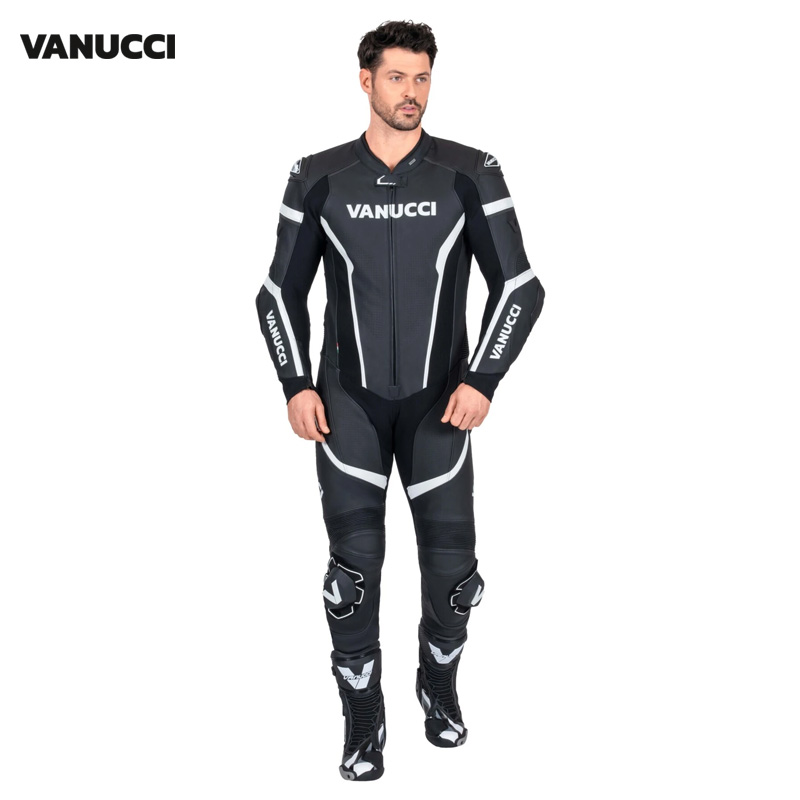 德国Vanucci VSM-4男士连体皮衣户外赛车服骑行服