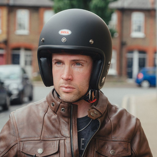 美国BELL贝尔 CUSTOM 500半盔户外骑行头盔男女夏季半盔哑黑