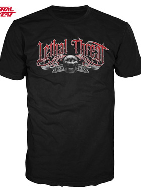 美国Lethal Threat夏季圆领印花短袖T恤衫休闲时尚短袖男户外骑行