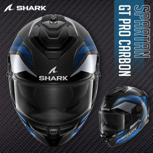 GT碳纤维全盔户外出游骑行防雾头盔安全帽 法国Shark鲨鱼Spartan