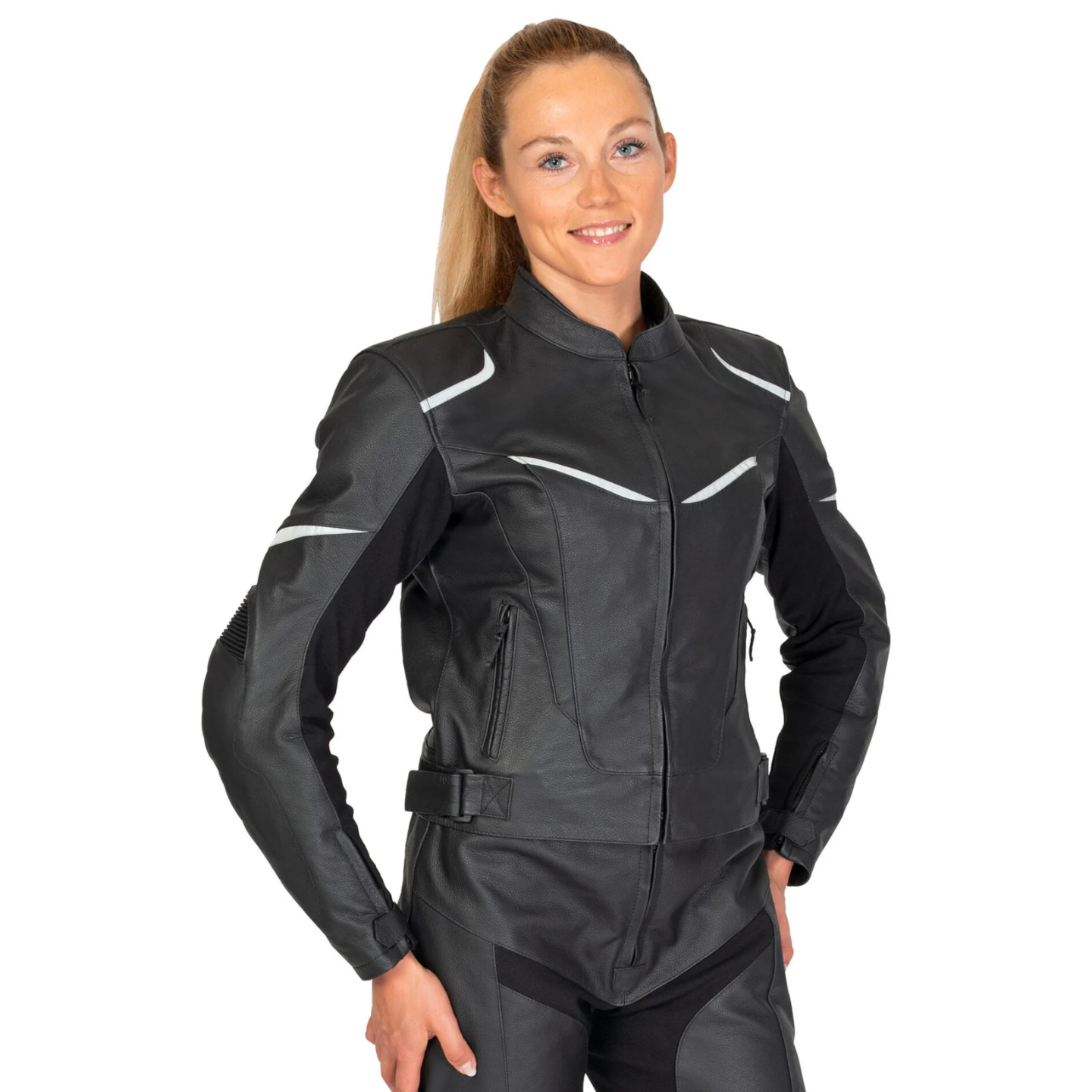 德国FASTWAY Sport 191女子运动型皮质骑行夹克真皮牛皮外套