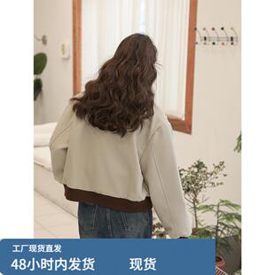 棒球服外套女春装女款2026年新款韩版春秋宽松百搭学生夹克上衣
