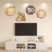 北欧奶油风玄关装 饰画创意走廊过道挂画高级感电视背景墙组合壁画