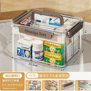 医疗箱药箱儿童家庭药箱收纳盒分层式场景应急药箱医药箱分类药品