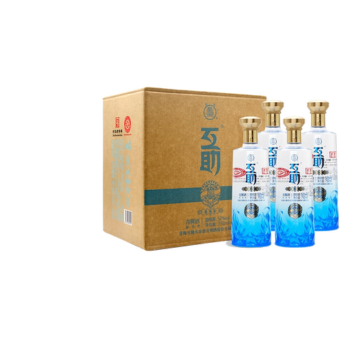 互助青稞酒 大厂量贩升级装 52度750ml*4瓶 非原箱白酒聚会