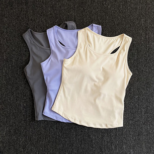 瑜伽背心防震全罩杯运动内衣女工字型一体杯速干排汗健身撸铁猫@&