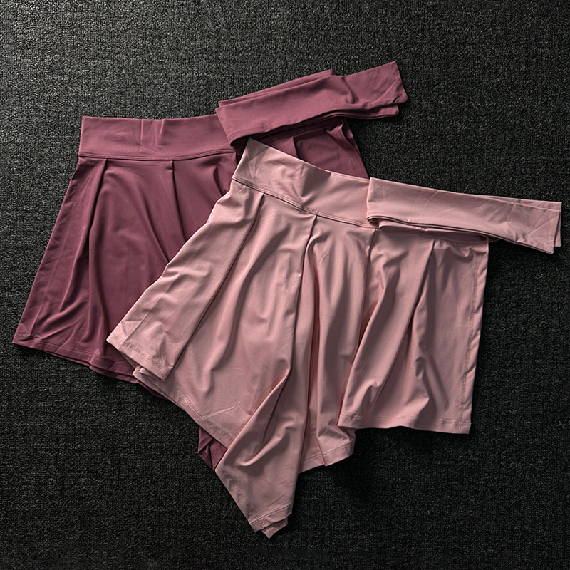 外贸防走光一片式遮臀半身网球裙带绑带防尴尬健身女瑜伽短裙,运动服/休闲服装,运动半身裙,淘宝优惠券,粉丝福利购,淘宝优惠卷