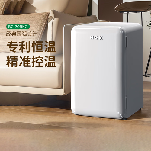 hck哈士奇复古小冰箱单门式