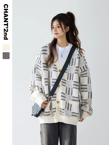 Японский свитер, куртка, ретро трикотажный кардиган, свободный крой