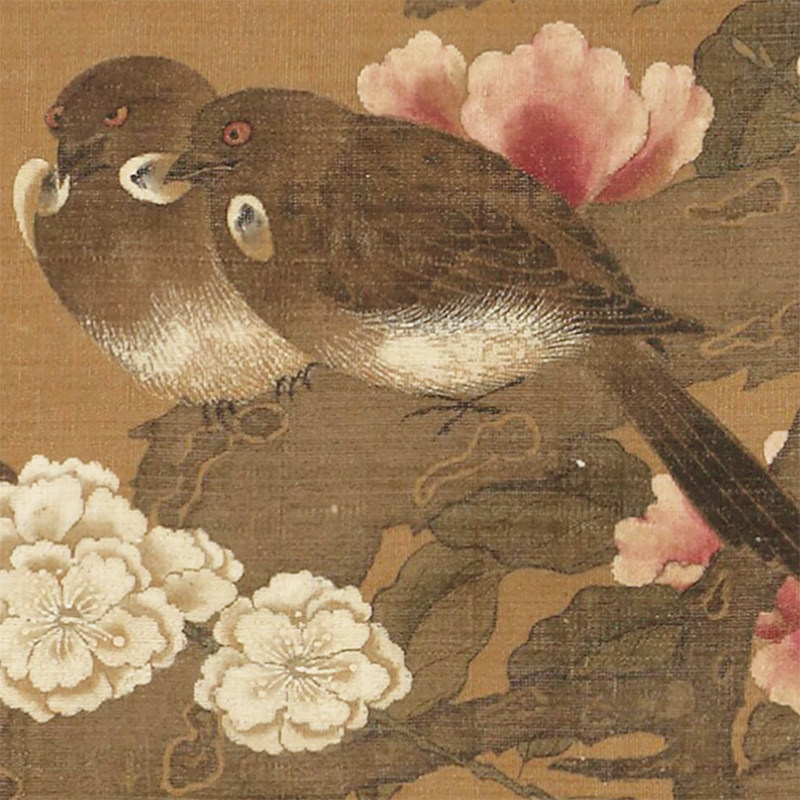 五代十国徐熙梅花翠鸟图卷微喷仿古画花鸟画临摹画稿画心学习范本