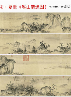 宋元明清山水画打印临摹画稿