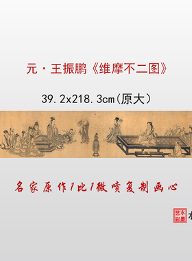 临摹底稿画稿王振鹏维摩不二图