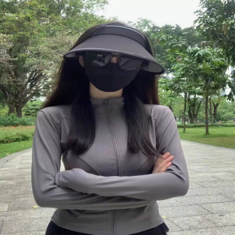 冰丝修身防晒衣女夏季薄款透气学生户外遮阳防紫外防晒服开衫外套