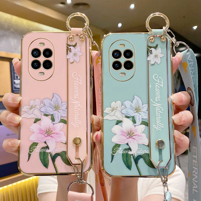 华为nova13手机壳百合花挂绳