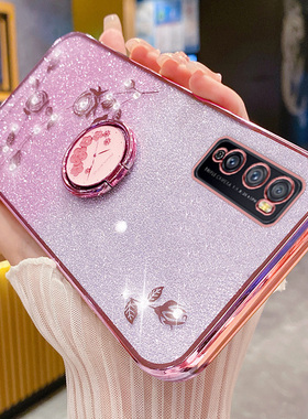 适用于华为畅享20pro手机壳畅亨20p保护5G版硅胶套DVC一AN20全包边TN防摔软壳女DVCAN闪粉玫瑰por指环支架2O