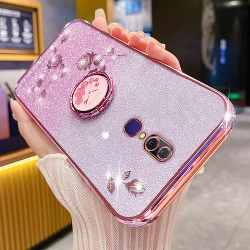 oppoA9手机壳玫瑰花支架