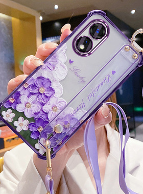 艾欧芭适用oppoA58手机壳oppo保护A58x硅胶套5G全包opa防摔oppa软壳opopa油画花新款oopoa挂绳x5g软外壳585g