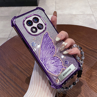 艾欧芭适用红米note15pro手机壳小米redminote15por十保护硅胶套5g镜头膜全包防摔软redmi女加带支架手链外壳