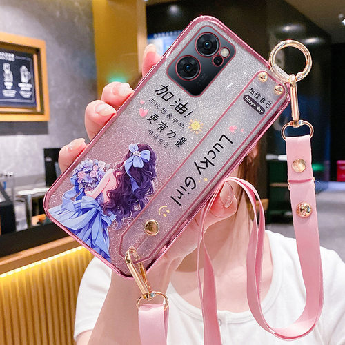 opporeno7手机壳幸运女孩