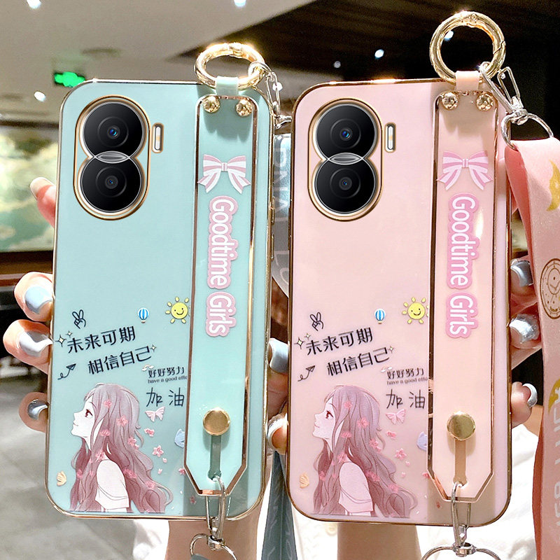 适用于华为荣耀x40i手机壳DIO一AN00保护硅胶套5G全包防摔honor软x4oi腕带DIOAN外壳i5g挂绳x女40i潮ANOO可爱