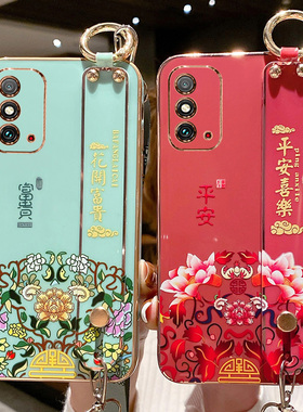 适用于华为荣耀X30max手机壳KKG一AN70保护硅胶套5G中国风镜头全包honor防摔软壳x10网红max腕带mas挂绳女潮K