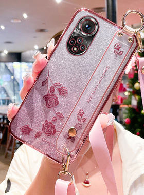 适用于华为hinova9手机壳hinove9pro保护5G硅胶套hi全包Hera一BD00防摔nova9软壳Hebe腕带por智选斜跨可背挂