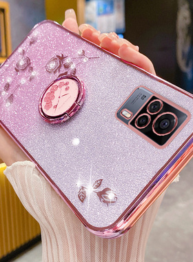 适用于vivoS9e手机壳vivo保护S9e硅胶套S9e全包边V2048A防摔软壳vovis闪粉玫瑰vivis外壳viovs步步高5G指环支