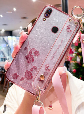适用于vivoz1手机壳玫瑰花挂绳