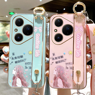 艾欧芭适用华为pura80pro手机壳pure80ultra保护p80u硅胶套镜头全包por十防摔软女uitra可爱动漫腕带挂绳新款