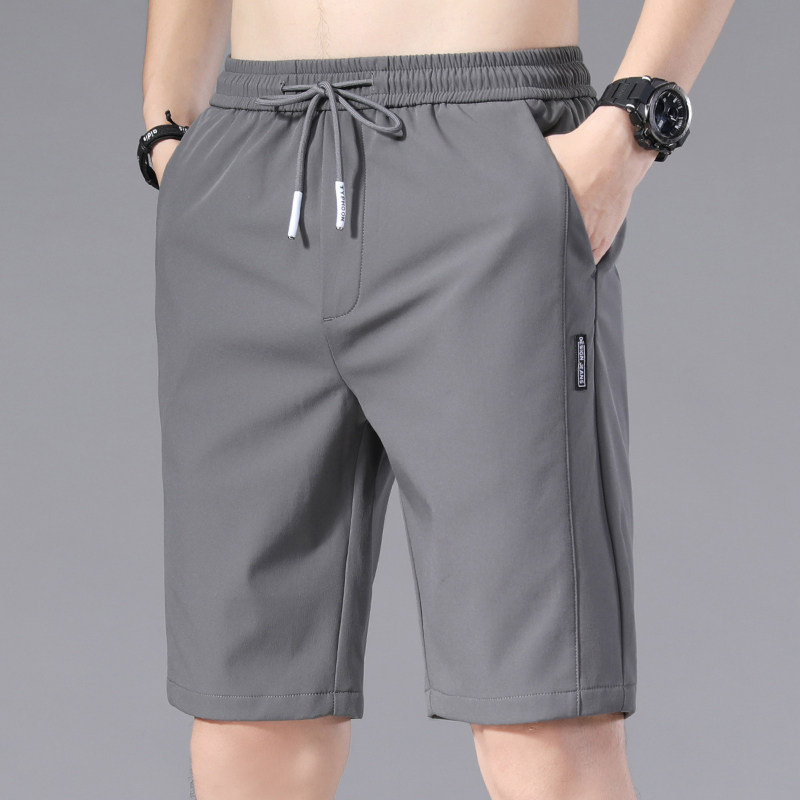 CLEARANCE TO PICK UP SUMMER ULTRA-THIN ICE SILK SHORTS MENS CASUAL CROPPED PANTS LOOSE QUICK-DRYING SPORTS AIR-CONDITIONED PANTS