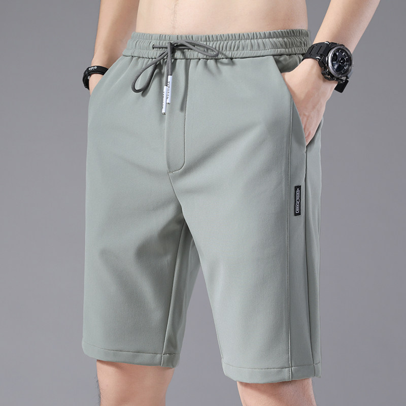 CLEARANCE TO PICK UP SUMMER ULTRA-THIN ICE SILK SHORTS MENS CASUAL CROPPED PANTS LOOSE QUICK-DRYING SPORTS AIR-CONDITIONED PANTS